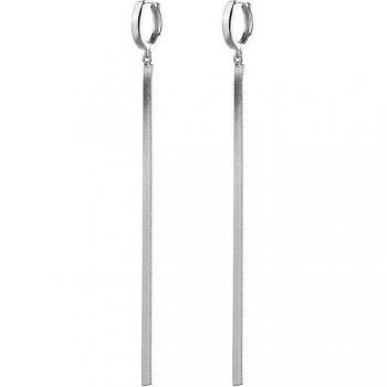 Boucles d'oreilles minimalistes en argent 925 avec design serpent et gland