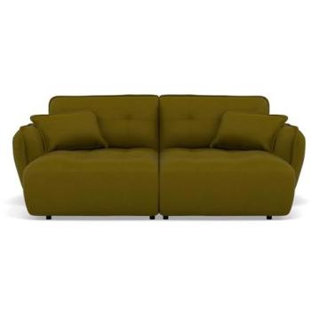 Lisa Design Thais – Canapé 4 places vert, tissu texturé