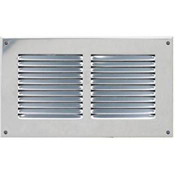 First Plast Grille d'aération inox 240x140 mm – Moustiquaire intégrée