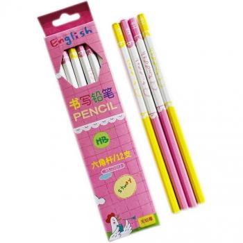 4 Teile/Los Einfacher Englisch Herz HB Holz Bleistift Schreib