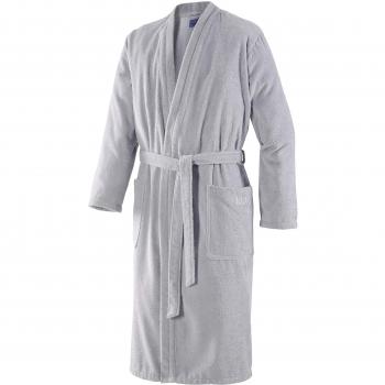 JOOP! Herren Bademantel 1618 grau – Baumwolle & Mix, L-Format