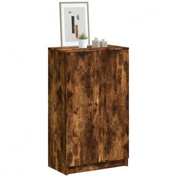 VidaXL Meuble à chaussures Chêne fumé 59x35x100 cm Bois d'ingénierie 817108