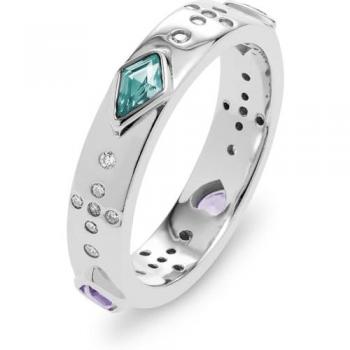 JETTE Damenring MAGICAL 925er recyceltes Silber mit Zirkonia