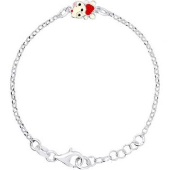 Bracciale per Bambini Orsetto con Cuore Rosso