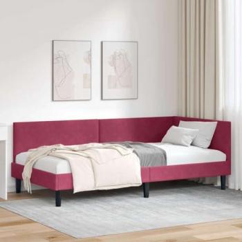 Cornice per letto a L rosso vino 100 x 200 cm