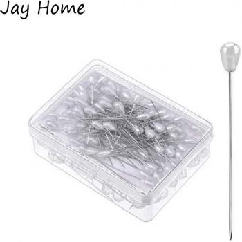 100Pcs Pearl Head Pins for Wedding and Craft Decoration