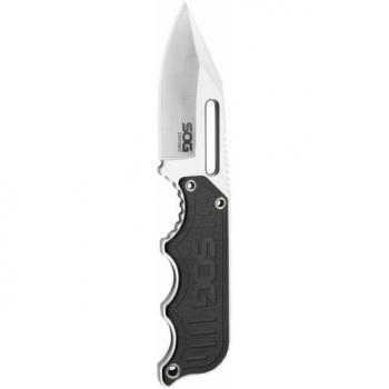 SOG Specialty Knives Instinct Fixed‑Blade – 5Cr15MoV 2.3″ Clip Point, Black/Silver Steel & G10
