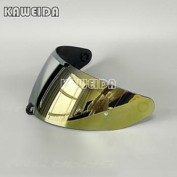 Visera HJC HJ-31 compatible con cascos I70 e I10, lentes Anti-UV y a prueba de polvo, color oro