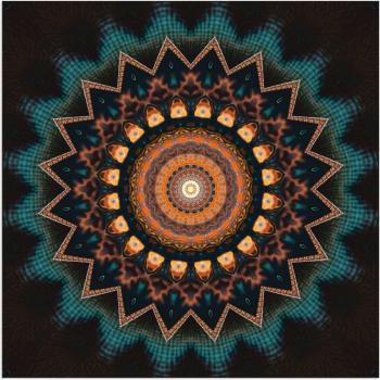 Mandala Kosmisches Bewusstsein – Outdoor-Alu-Poster, 50 × 50 cm
