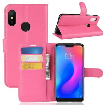 Xiaomi Mi 8 Wallet Case: White with Pink Accent