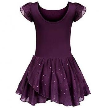 Trudge Girls' Ballet Suit with Short Sleeves