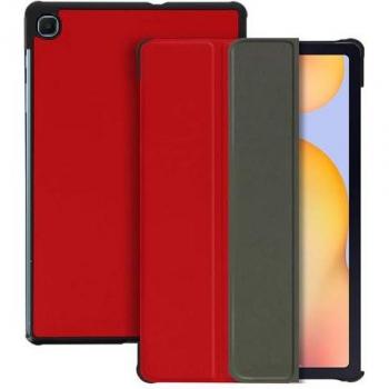 Cubierta Segura + Soporte 2en1 para Samsung Galaxy Tab S6 Lite en Rojo