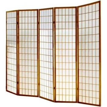Paravent Shoji Japonais 5 Sections Bois