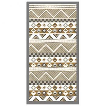 Tapis décoratif vinyle Aztèque Orange 120x170