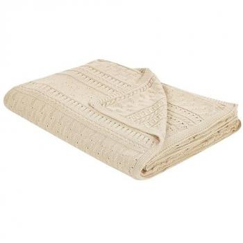 Colcha de algodón Daulet 150 x 200 cm beige