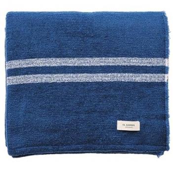 Gestrickt in Marineblau: 140 × 190 cm Decke – 340 g/m² (El Ganso)