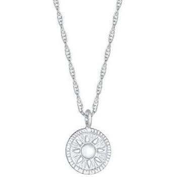 Elli Damen Kordelkette 925er Silber mit Sonnenmünze