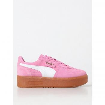PUMA Palermo Platform – Tige en tissu rose, semelle en caoutchouc