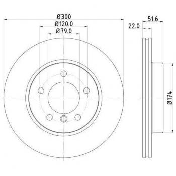Discofreno HELLA PAGID 8DD 355 127-391