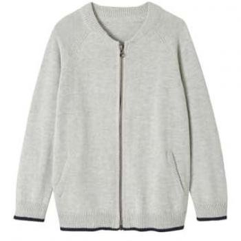 VERTBAUDET Marl Grey Zipped Varsity Jacket – Boys 12–14 Years