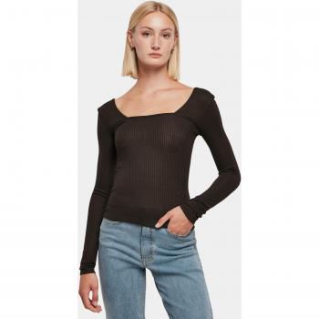 Damen Body mit langen Ärmeln und quadratischem Ausschnitt