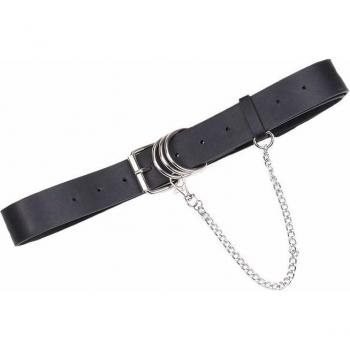 Cinturón de Moda Femenino con Cadena y Hebilla de Metal