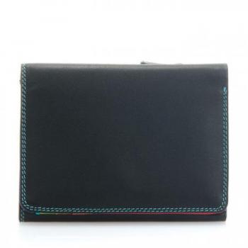 Mywalit Leather Medium Tri-fold Wallet 12 cm Black
