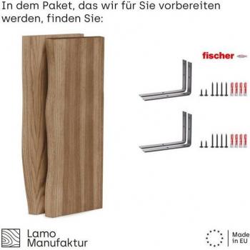 LAMO Manufaktur Hängeregal Echtholz 42cm