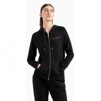 Armani Exchange Damen-Kapuzen-Sweatshirt in Schwarz – XS