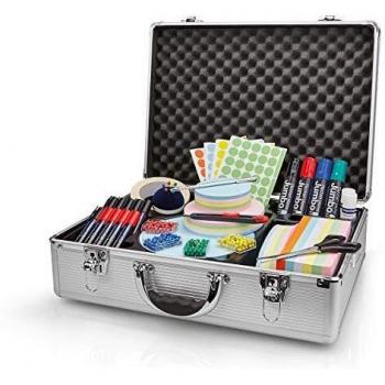 Robuster Moderatorenkoffer aus Aluminium, magnetoplan, großzügig bestückt