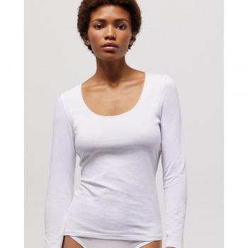 Camiseta manga larga de algodón orgánico para mujer