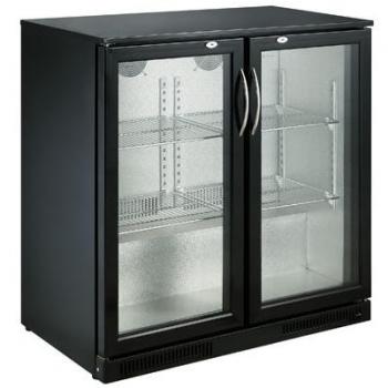 Black Dual Glass Door Cooler