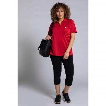 Women's Plus Size Red Pique Polo Shirt, Golf Ball Style, Size 24/26, Ulla Popken