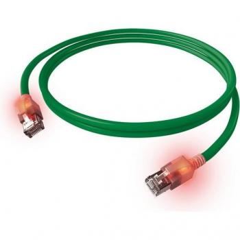 Cat‑6a Green LED 7m DualBoot Patch