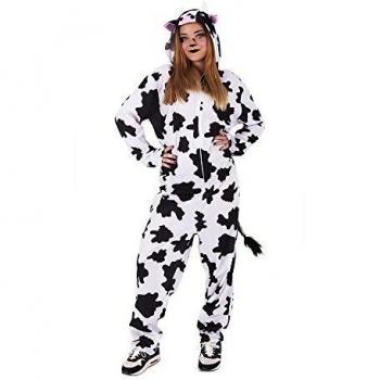 Disfraz de Vaca Blanco con Manchas Negras
