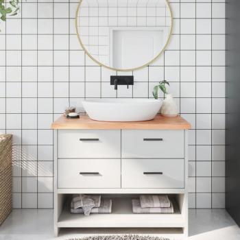 Treated Solid Wood Bathroom Countertop