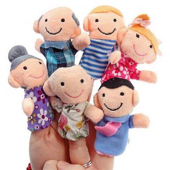 Ensemble de mini marionnettes à doigts de famille Slowmoose