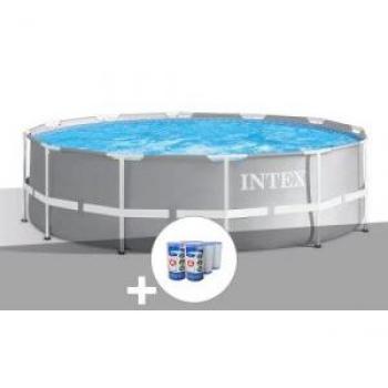 Intex Prism Frame Pack Ronde 366 x 099 + 6 Cartouches Filtration