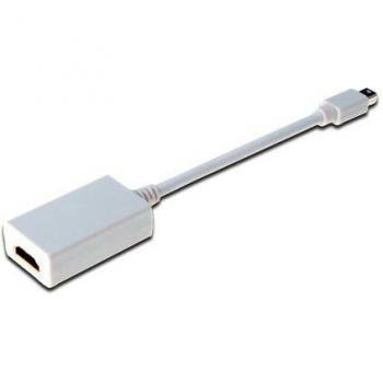 DIGITUS Mini DisplayPort Grafik Adapter, mDP zu HDMI Typ A, Full HD 60Hz 1920 x 1080 Pixel, DP++ Dual-Mode, Blisterverpackung, Weiß