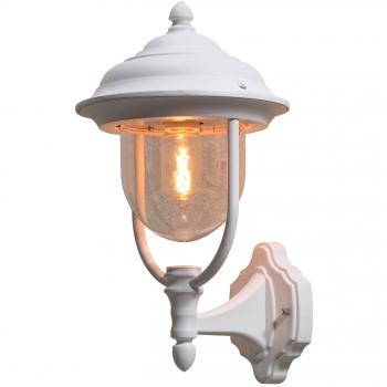 Parma Outdoor Classic Lantern Wall Light in Elegant White Finish