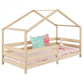 IDIMEX Kinderbett RENA, sicheres Hausbett 90 x 200 für Kinder