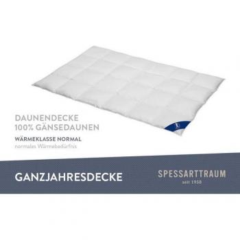 SPESSARTTRAUM Gänsedaunenbettdecke Sommer‑Winter – 4 W, 100 % Gänsedaunen