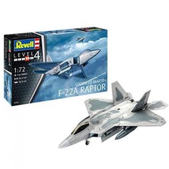 Avion de chasse lockheed f-22a raptor maquette multicolore 1/72