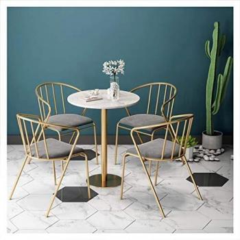 FMOGE Marble Desktop Dining Chairs Set of 5