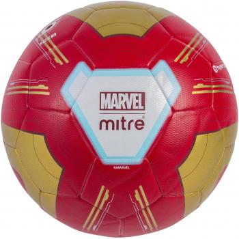 Mitre Kids' Ironman Match Soccer, Red & Gold Stripes, 5