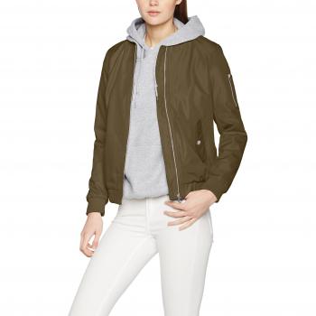VILA Vimaddie Chaqueta Bomber para Mujer, Verde (Ivy Green), Mediana