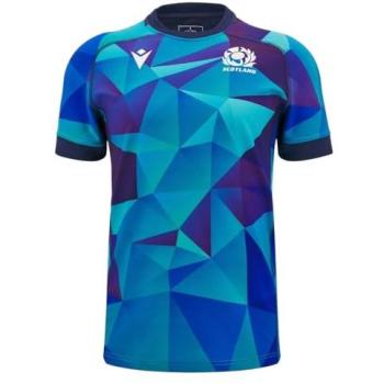 Macron Blue & Navy Scotland Rugby Training Jersey 2024/25