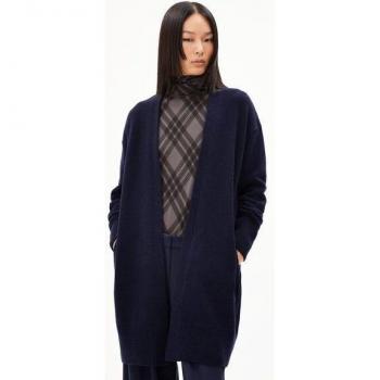 Bio‑Woll‑Mix Kassandra Damenstrickjacke – Relaxed Cut, Grau L