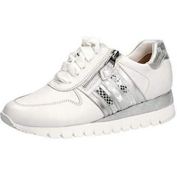 CAPRICE 23701-22 Damen Freizeitschuh, sportlicher Schnürer, Halbschuh, (191) White/Silver