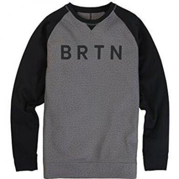Burton Maglia Snowboard Crown Bonded Crew Monument Heather-True Nero